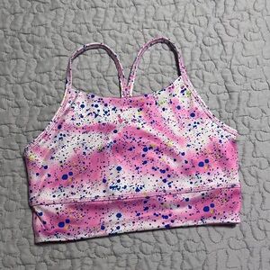 Pink Splatter Sports Bra reversible